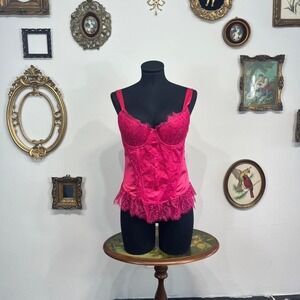 Vintage Victoria's Secret Sexy Little Things Pink Lace Corset Bra – Size 36C